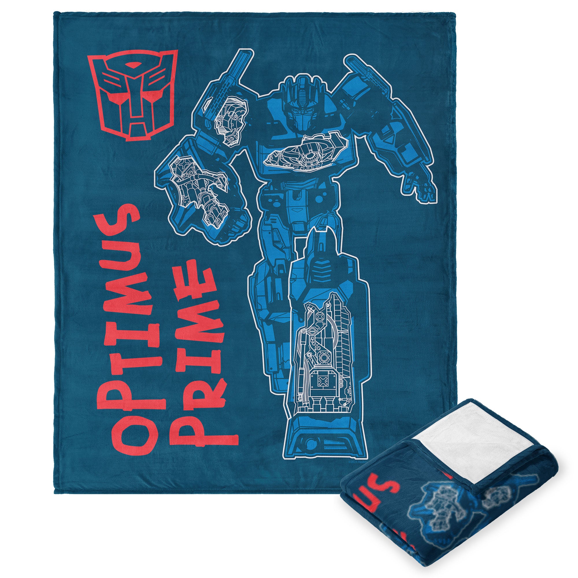 Hasbro Transformers Power Punch Silk Touch Throw Blanket 40x50 Inches