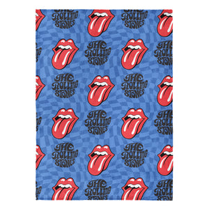 The Rolling Stones Psychedelic Check Silk Touch Throw Blanket 50 x 70 inches