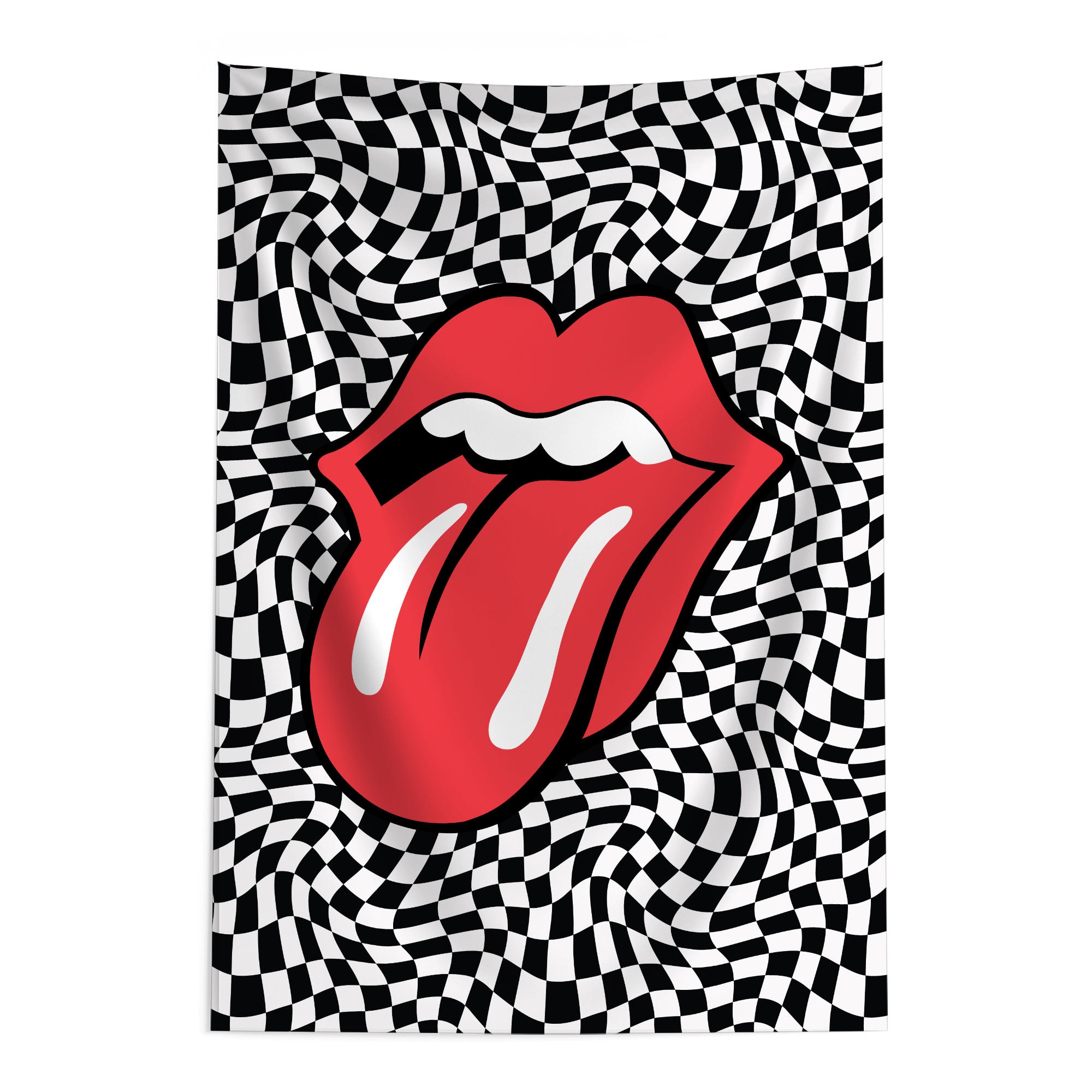 The Rolling Stones Classic Checker Wall Hanging Tapestry 24×36 inches