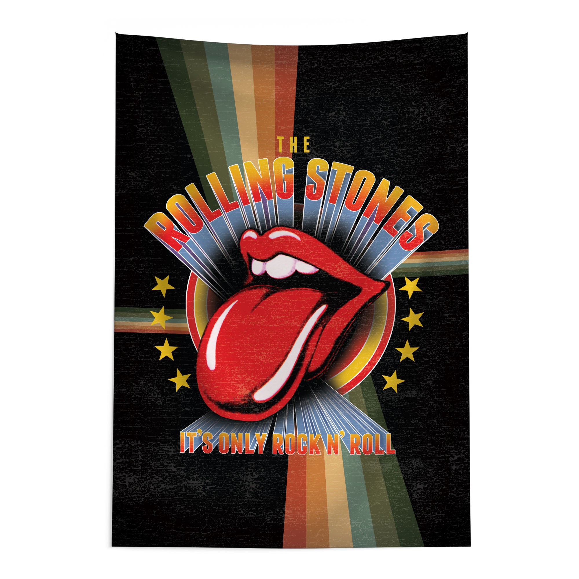The Rolling Stones Rock Rainbow Wall Hanging Tapestry 24×36 inches