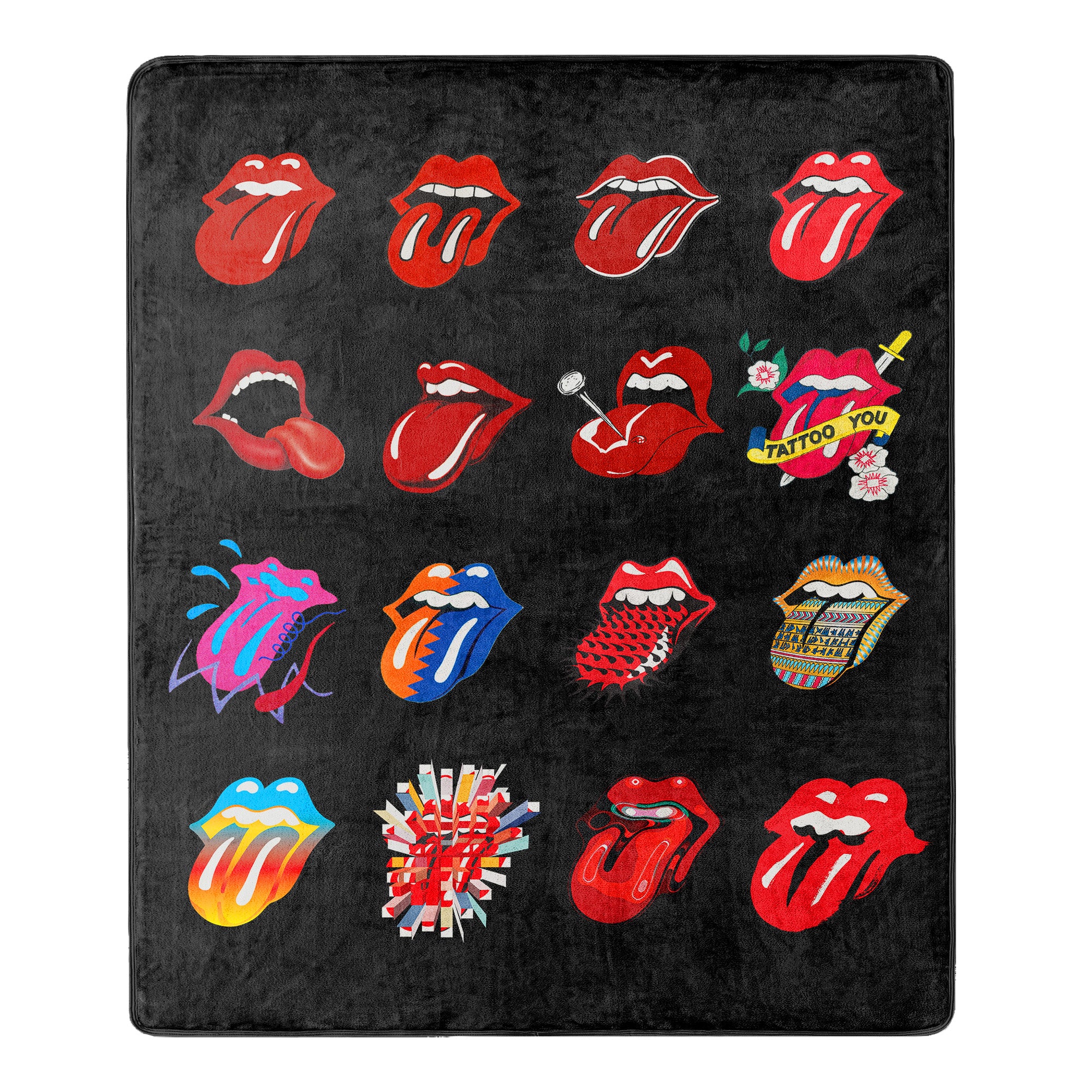 The Rolling Stones Tongue History Cloud Touch Throw Blanket 60x70 inches