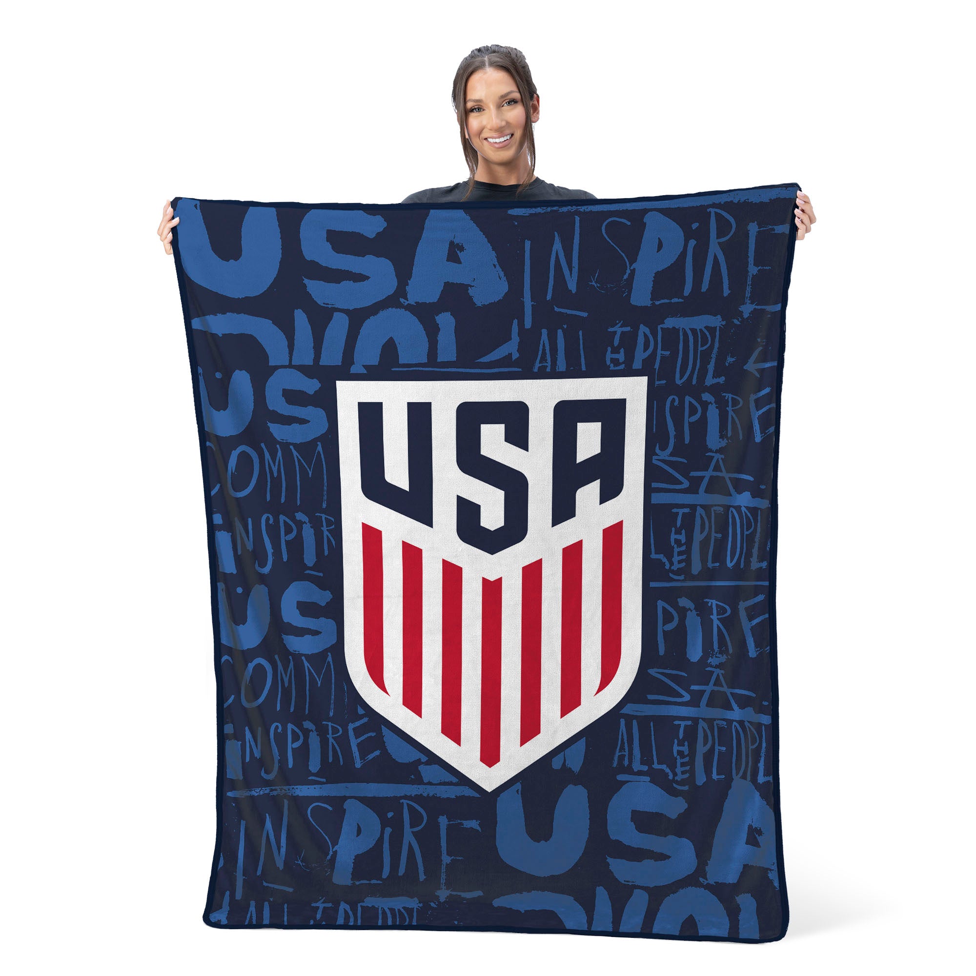 US Soccer Disperse Silk Touch Throw Blanket 46x60 inches