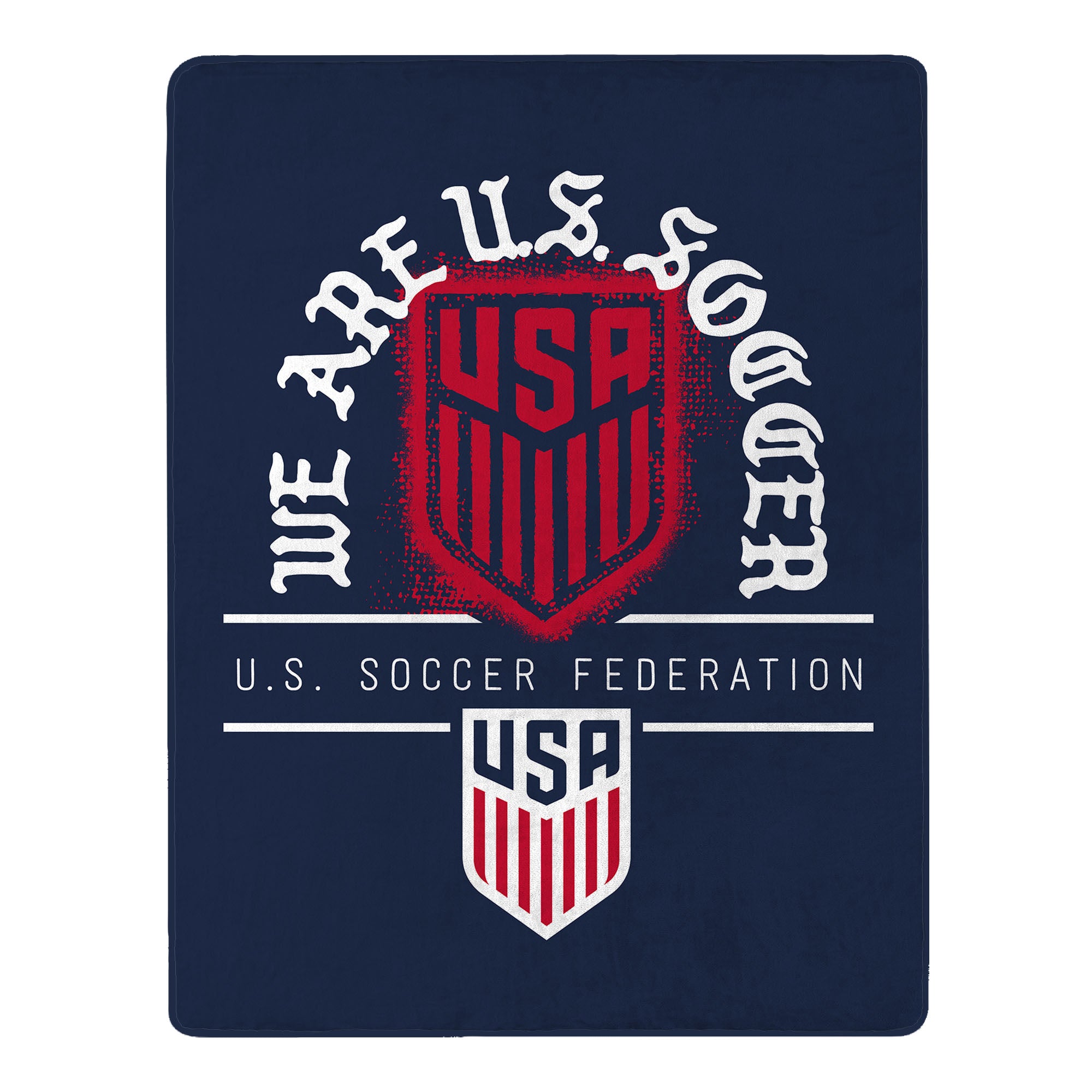 US Soccer Unify Raschel Throw Blanket 60x80 inches