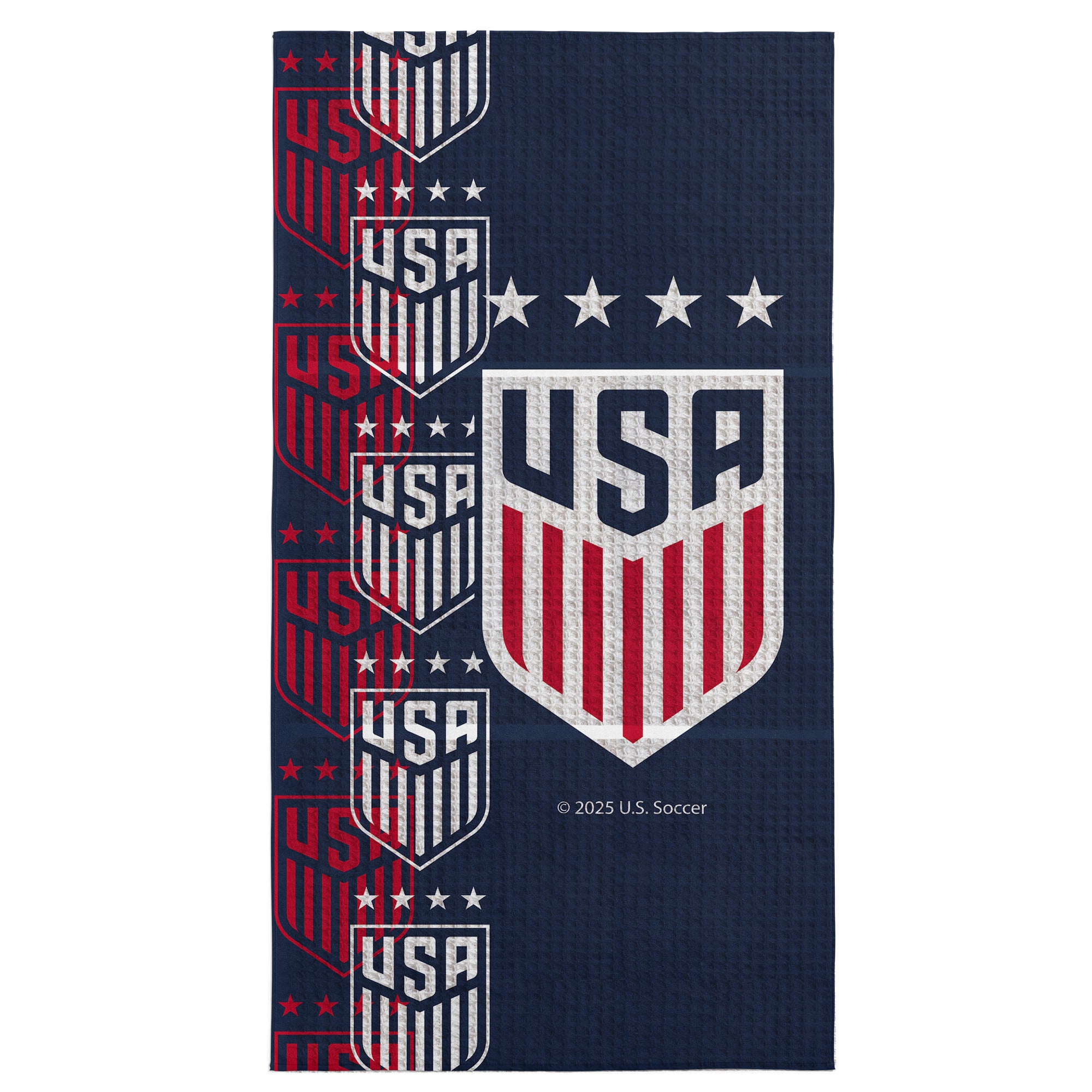 US Women's Soccer Mimic Sand Free Waffle Weave Beach Towel, 35x60 inches