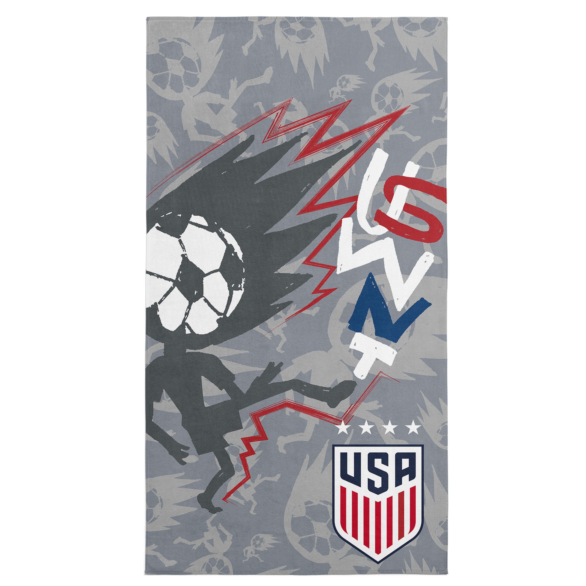 US Soccer Kicker Microfiber Beach Towel 30x60 inches