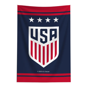 US Soccer Mimic Women's Wall Hanging Tapestry 24x36 inches