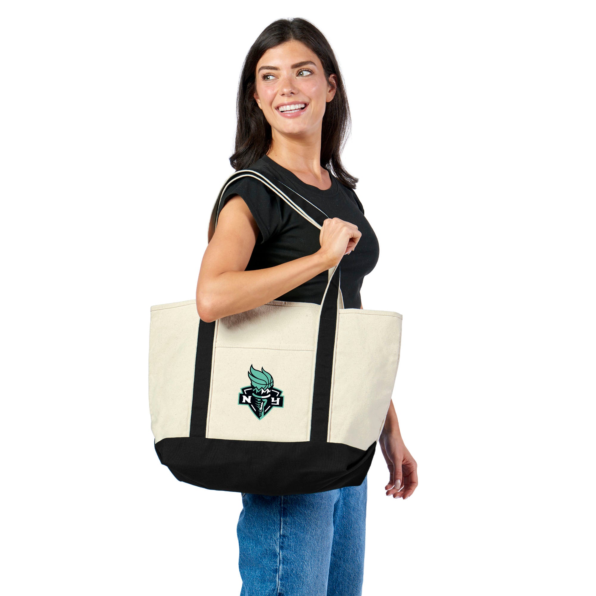 WNBA New York Liberty Logo Tote Bag 21x15 inches