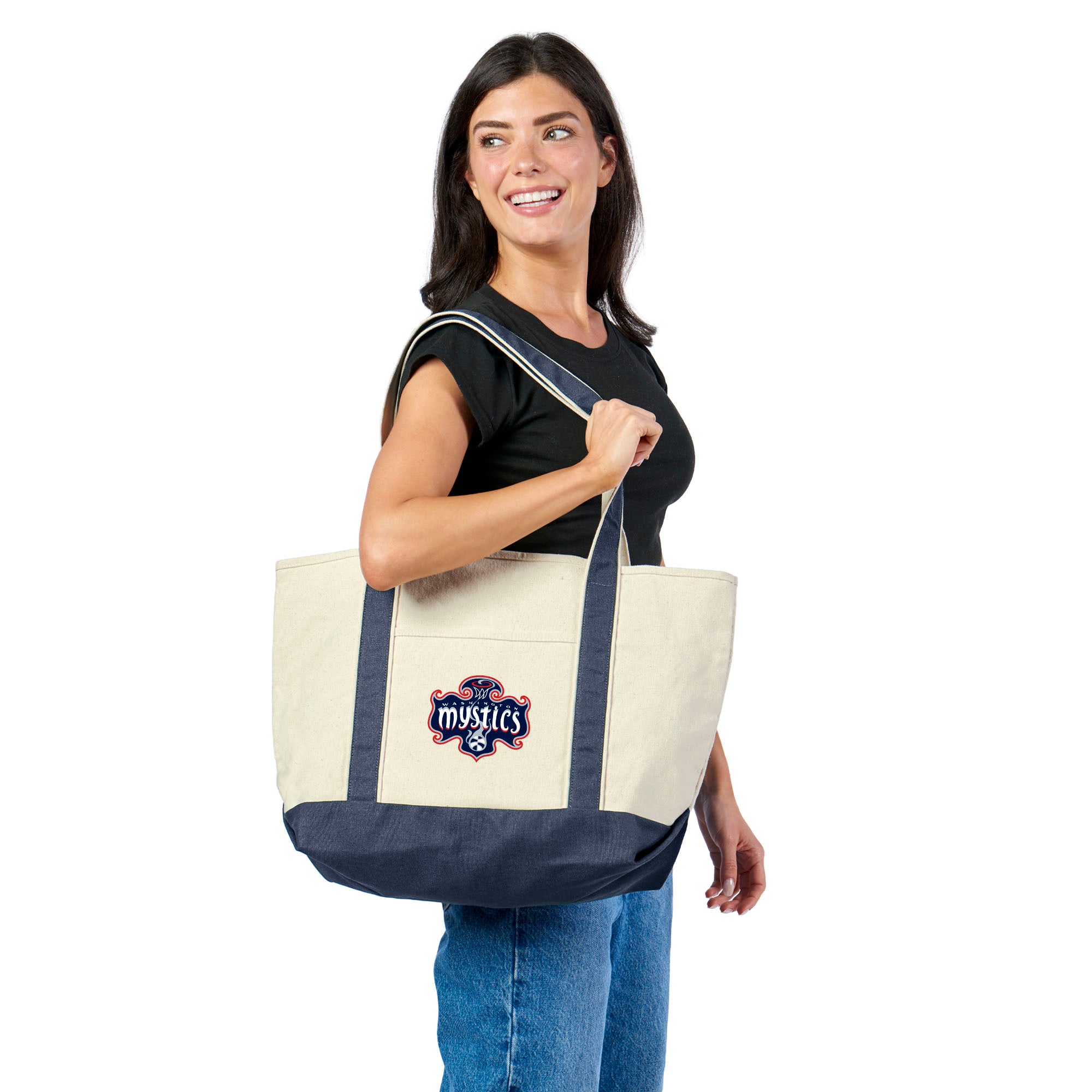 WNBA Washington Mystics Logo Tote Bag 21x15 inches
