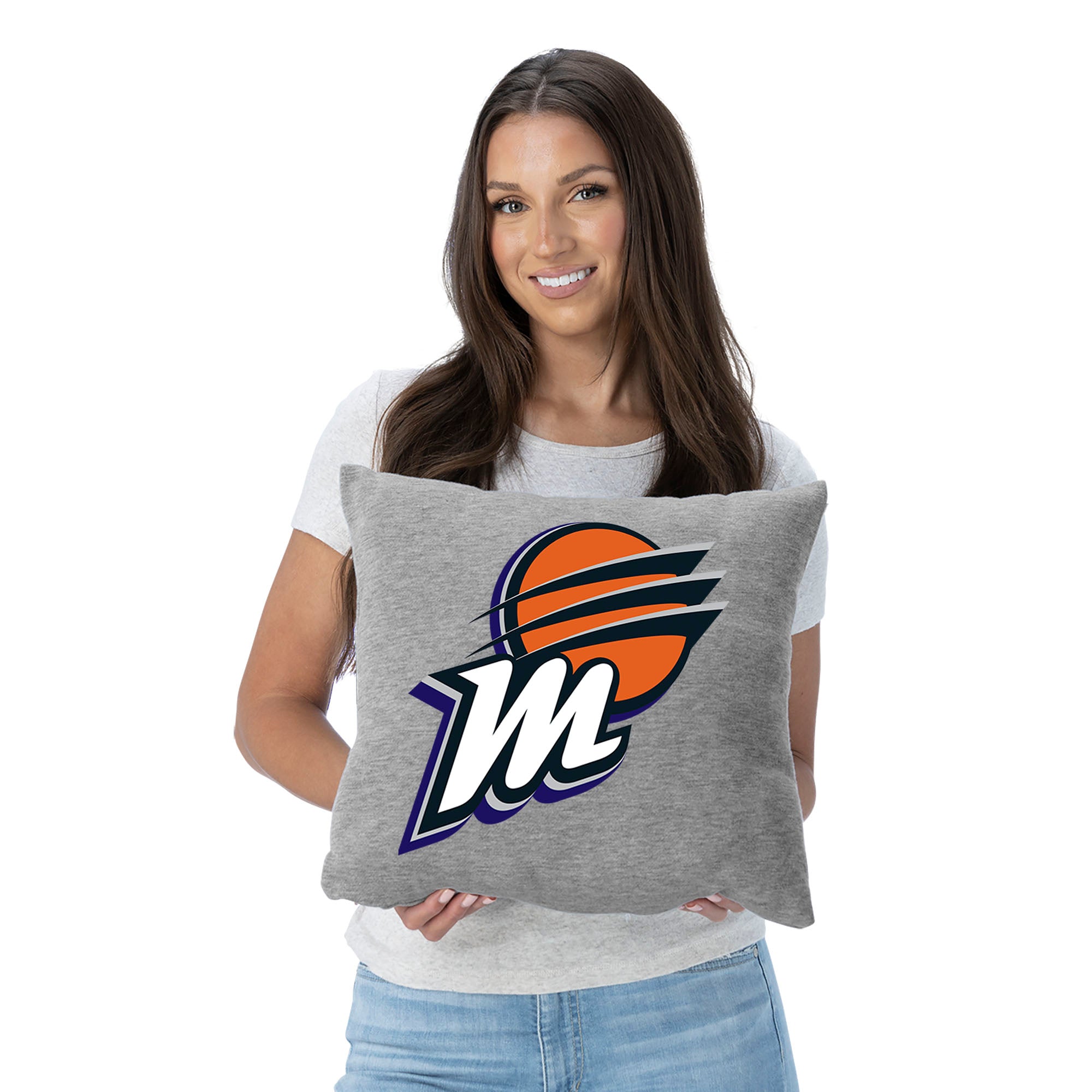 WNBA Phoenix Mercury Logo Sweatshirt Pillow 16x16 inches