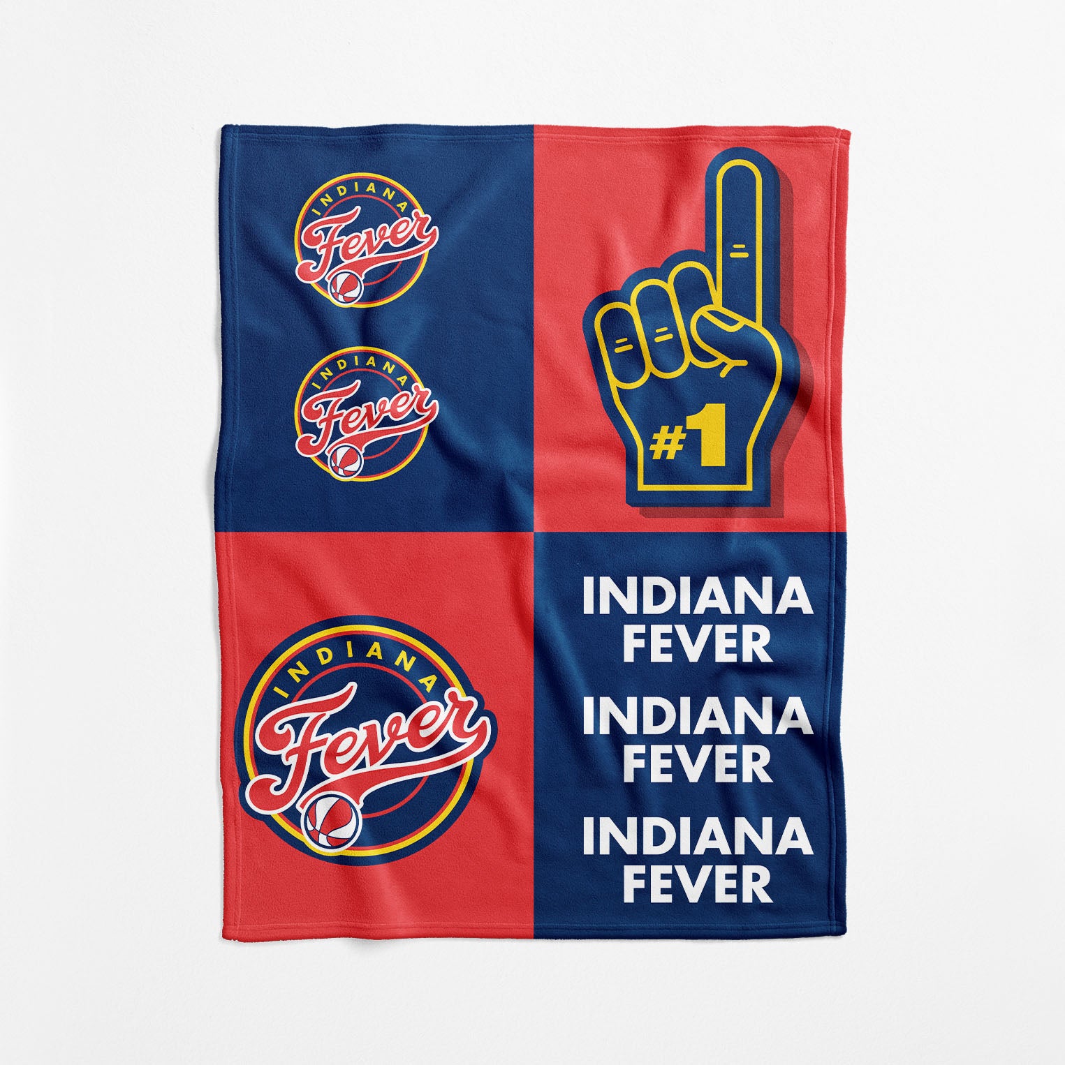 WNBA Indiana Fever Domino Swaddle Blanket 40x50 inches