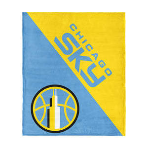 Chicago Sky WNBA Halftone Silk Touch Throw Blanket 46x60 inches