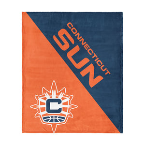 Connecticut Sun WNBA Halftone Silk Touch Throw Blanket 46x60 inches