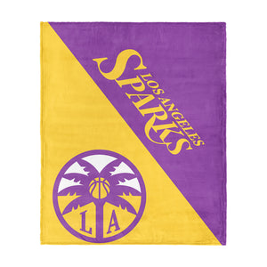 Los Angeles Sparks WNBA Halftone Silk Touch Throw Blanket 46x60 inches