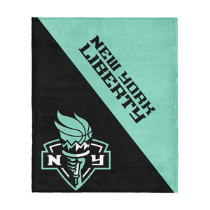 New York Liberty WNBA Halftone Silk Touch Throw Blanket 46x60 inches