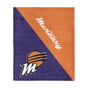 Phoenix Mercury WNBA Halftone Silk Touch Throw Blanket 46x60 inches