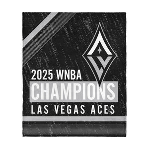 WNBA 2025 Champions Las Vegas Aces Elbow Silk Touch Throw Blanket 46x60 inches