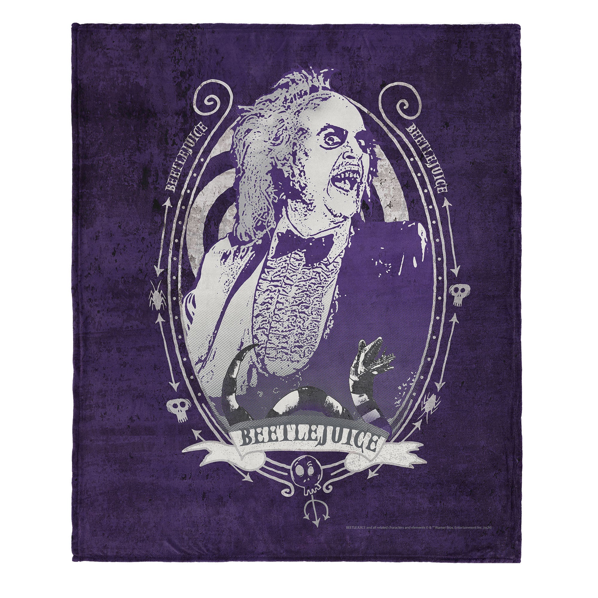 Warner Bros. Beetlejuice Big Dark Room Silk Touch Throw Blanket 50X60 Inches