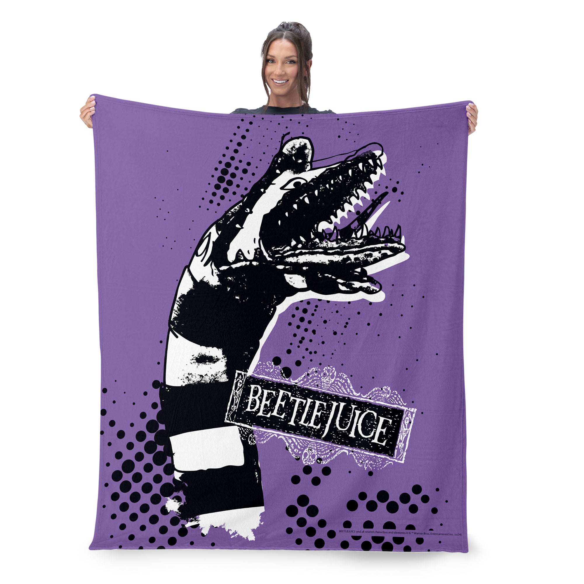 Warner Bros. Beetlejuice I Hate Sandworms Silk Touch Throw Blanket 50X60 Inches