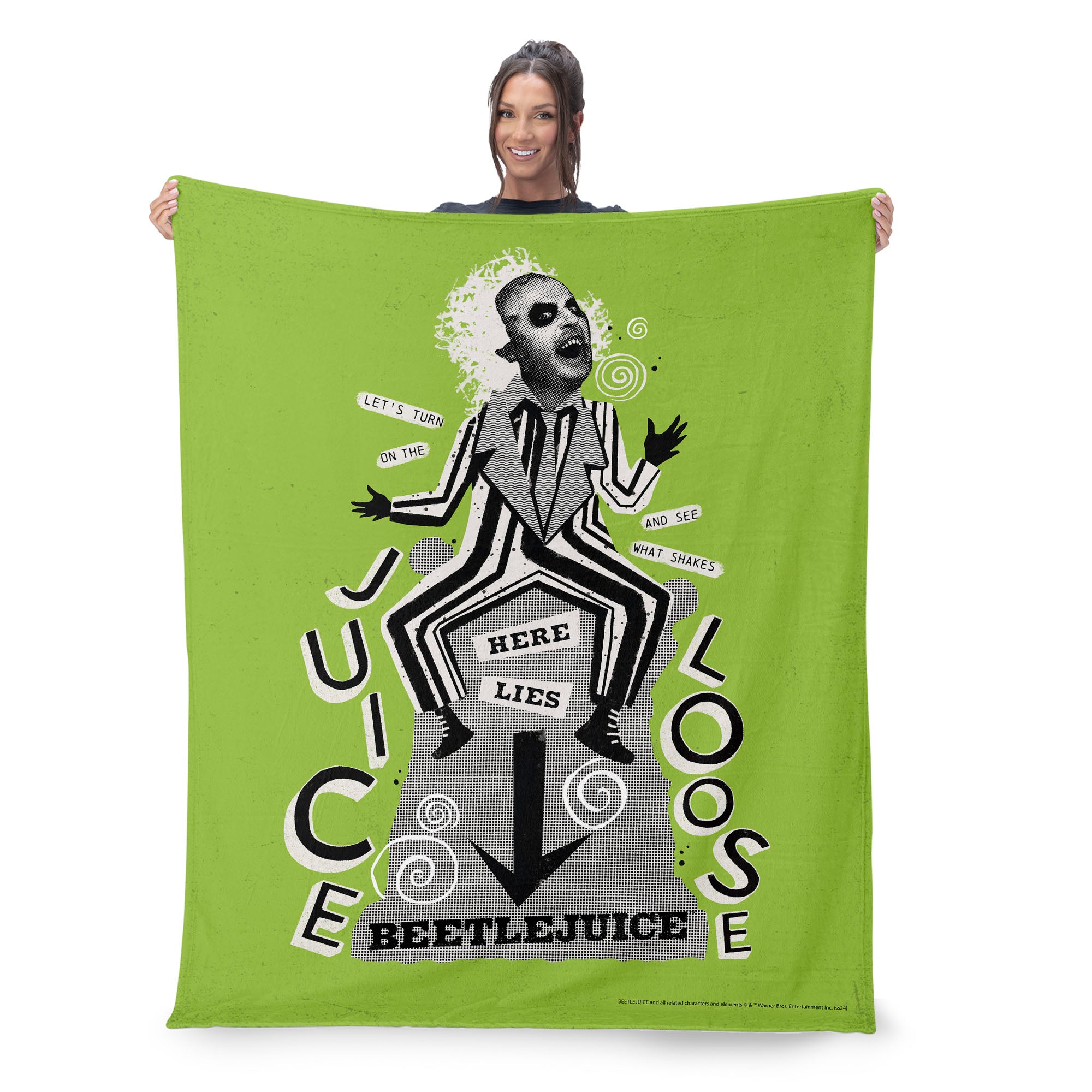 Warner Bros. Beetlejuice Juice Is Loose Silk Touch Throw Blanket 50X60 Inches