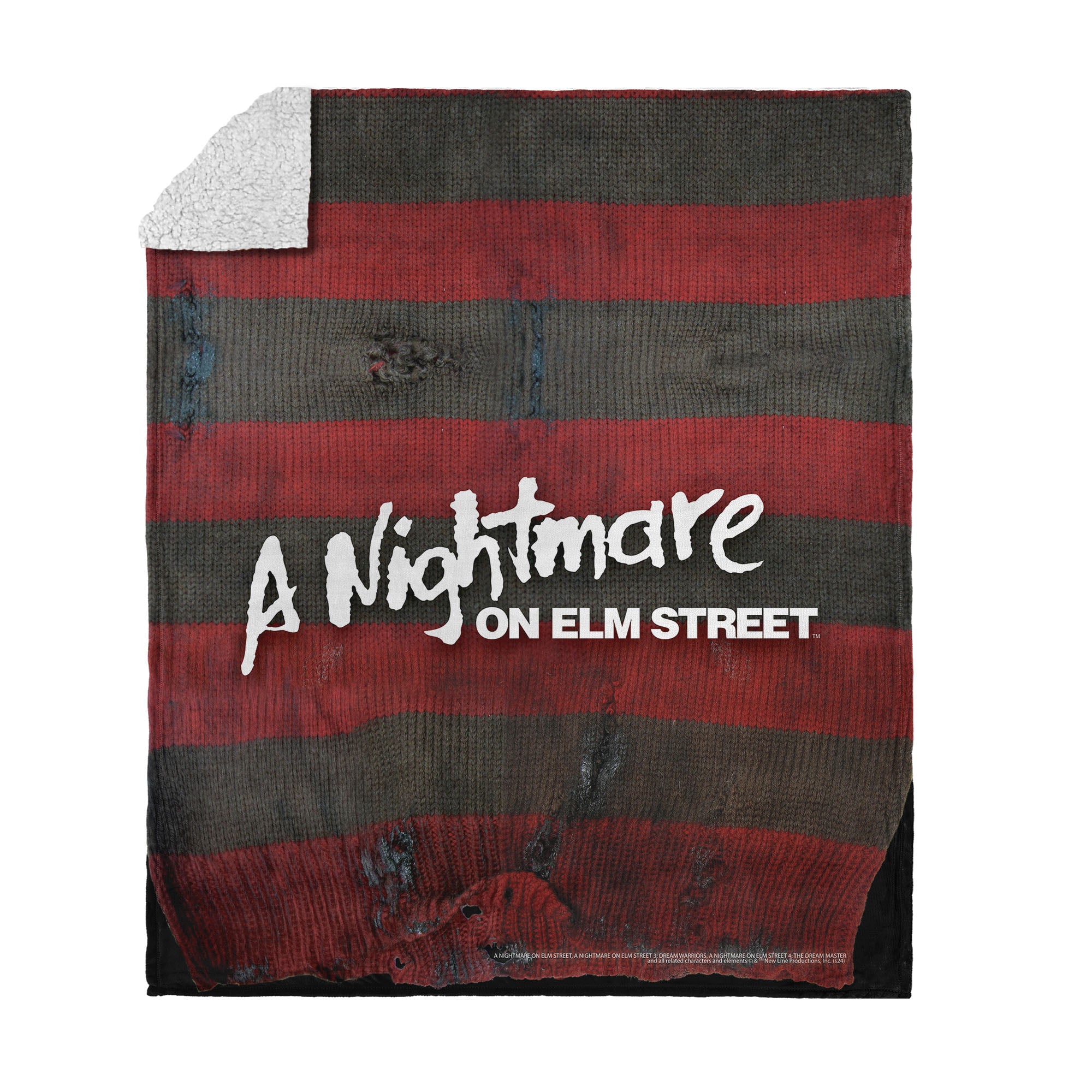 A popular Nightmare on Elm Street 3 sherpa blanket