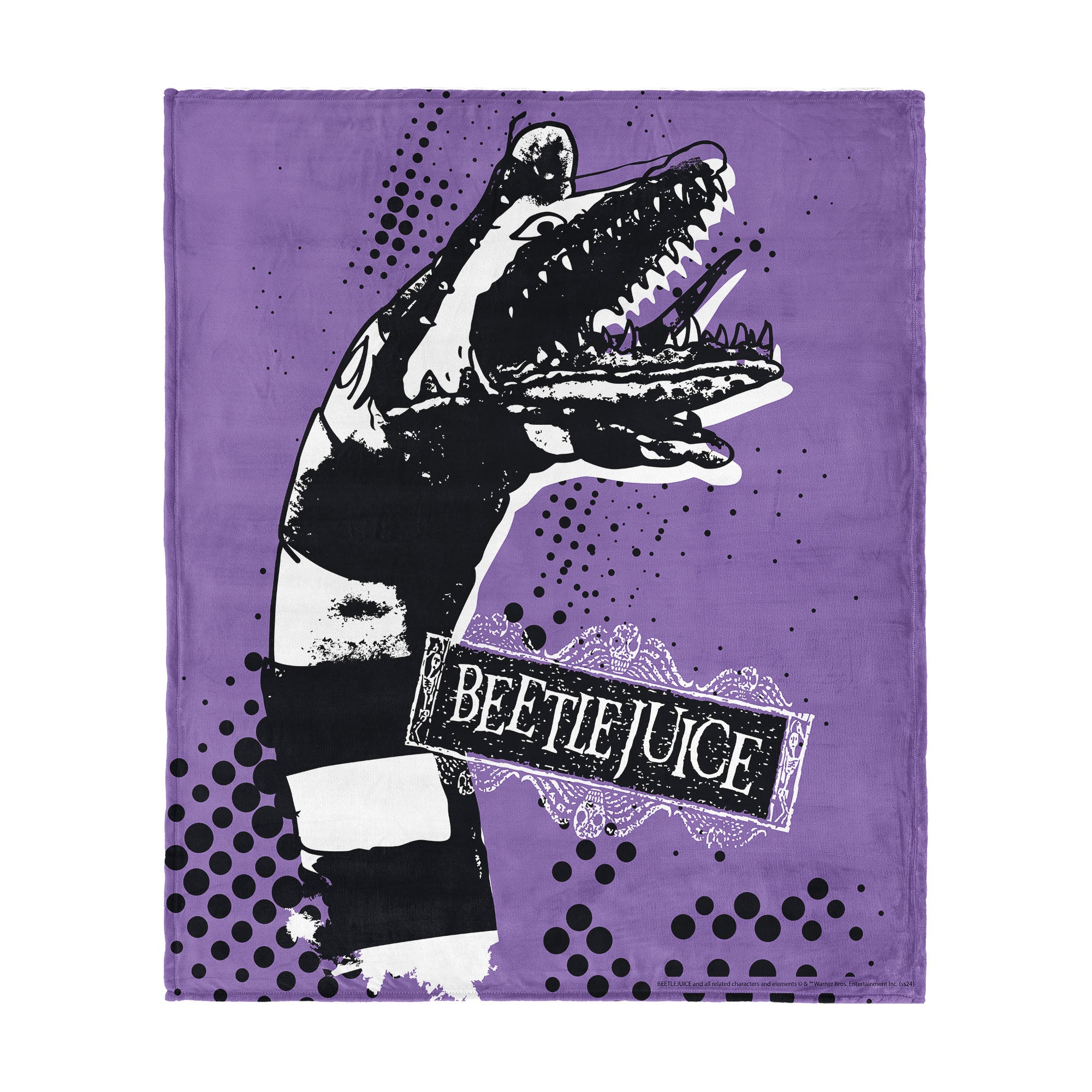 Warner Bros. Beetlejuice I Hate Sandworms Silk Touch Throw Blanket 40X