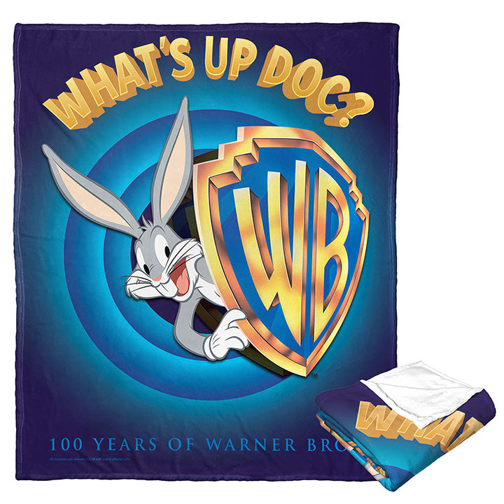 Warner Bros. WB 100 What's Up Doc Silk Touch Throw Blanket 50x60 Inches