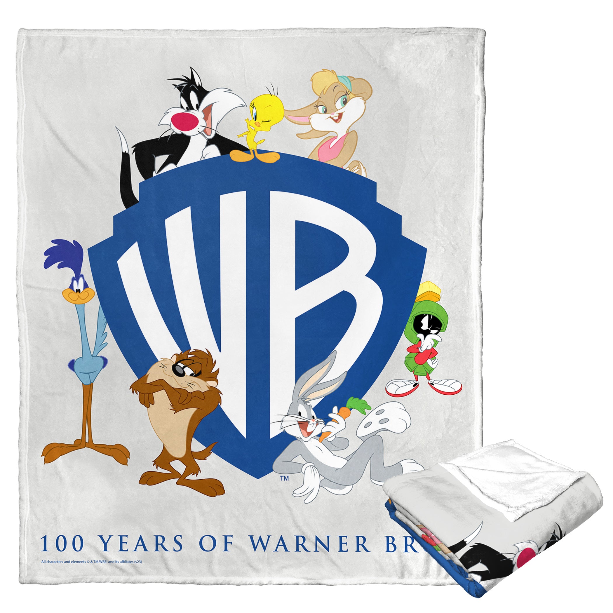 Warner Bros. WB 100 Anniversary Silk Touch Throw Blanket 50x60 Inches