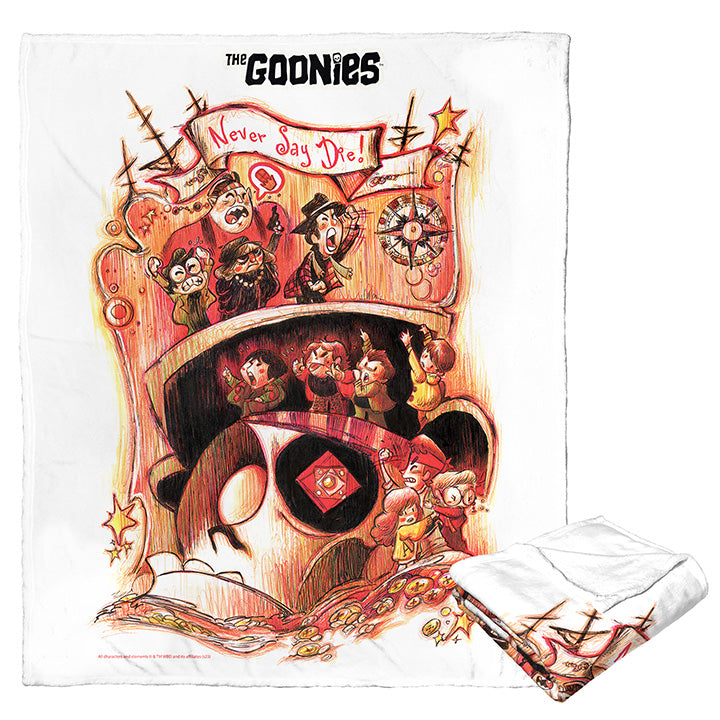 Warner Bros. WB 100 Goonies Illustration Silk Touch Throw Blanket 50x60 Inches