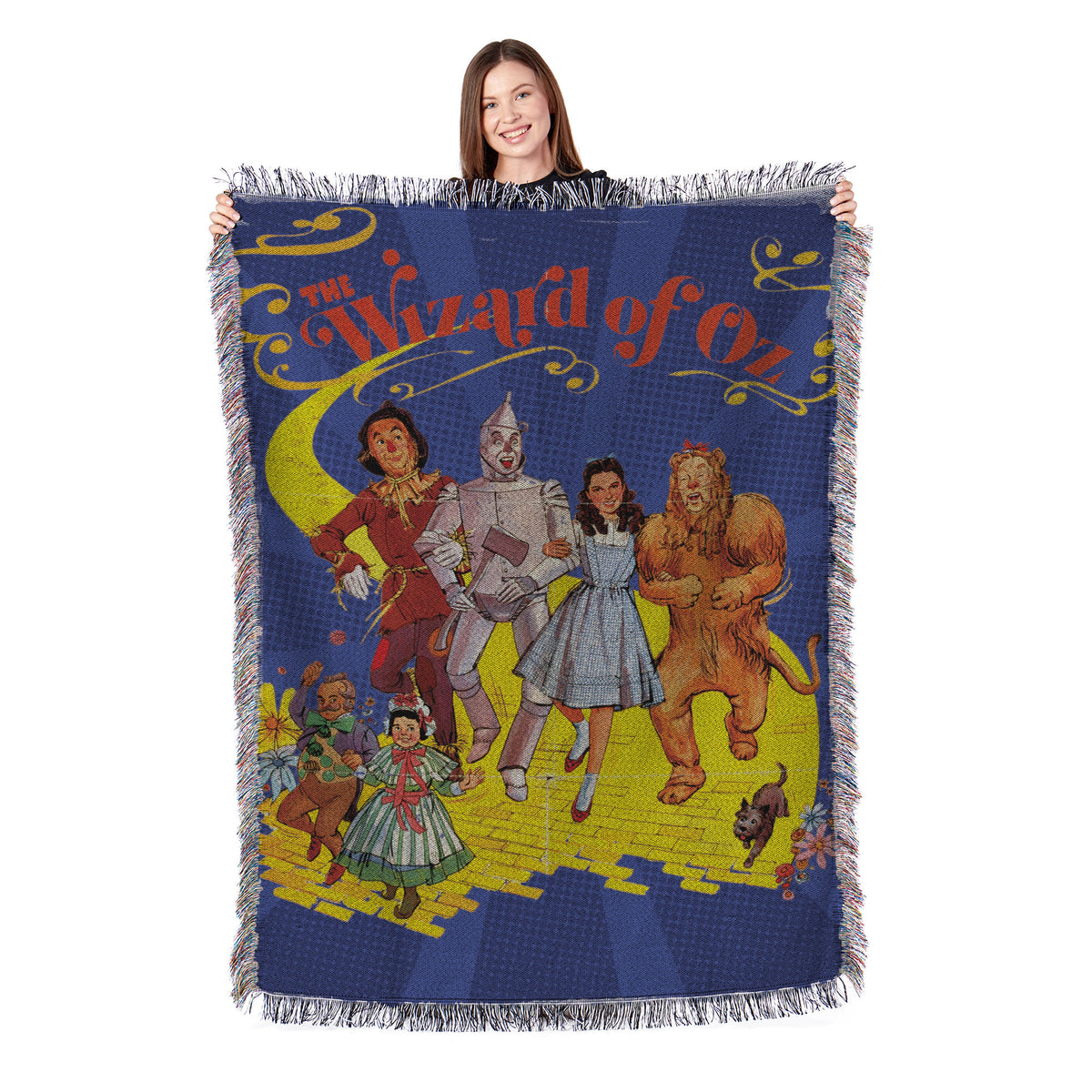 Coperta Decorativa Il Mago Di Oz – 122x152 Cm, In Poliestere, Frange, Multicolore, Licenza Warner Bros.