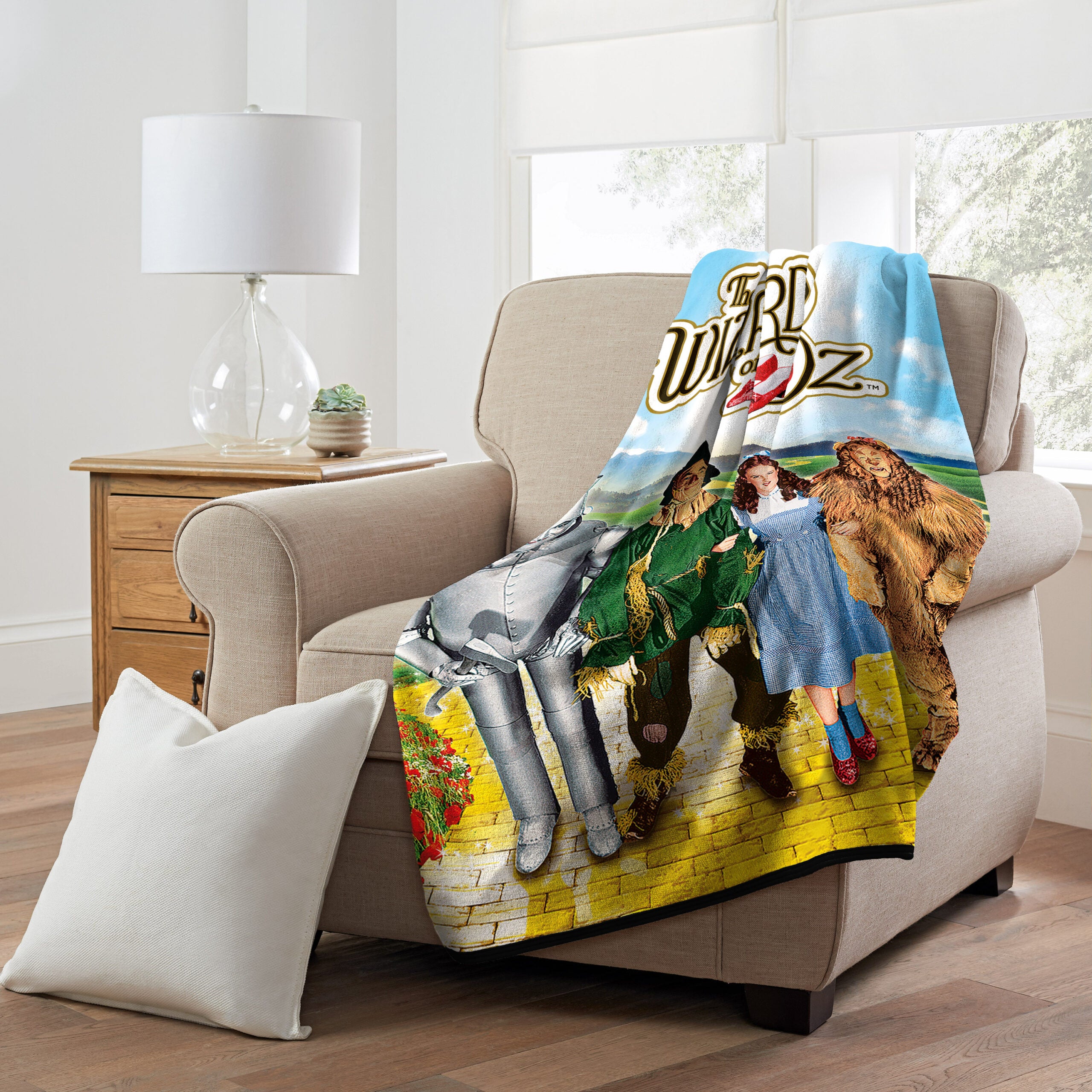 Warner Bros. Wizard of Oz We're Home Micro Raschel Throw Blanket 46x60 Inches