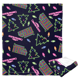 Warner Bros. Christmas Vacation Neon Christmas Lights Silk Touch Throw Blanket 50x60 Inches