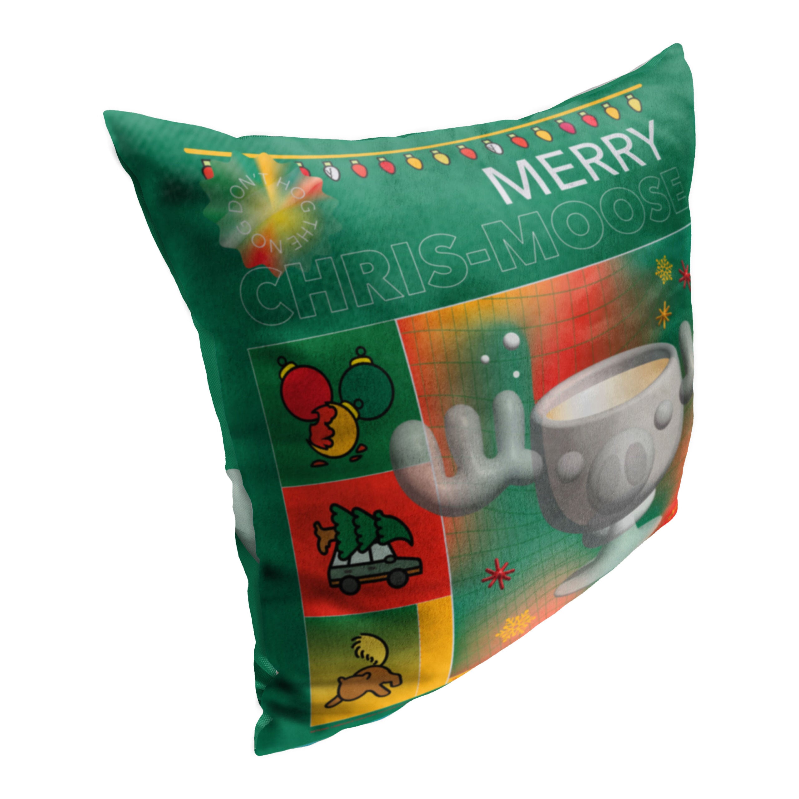 Warner Bros. Christmas Vacation Chris Moose Throw Pillow 18x18 Inches