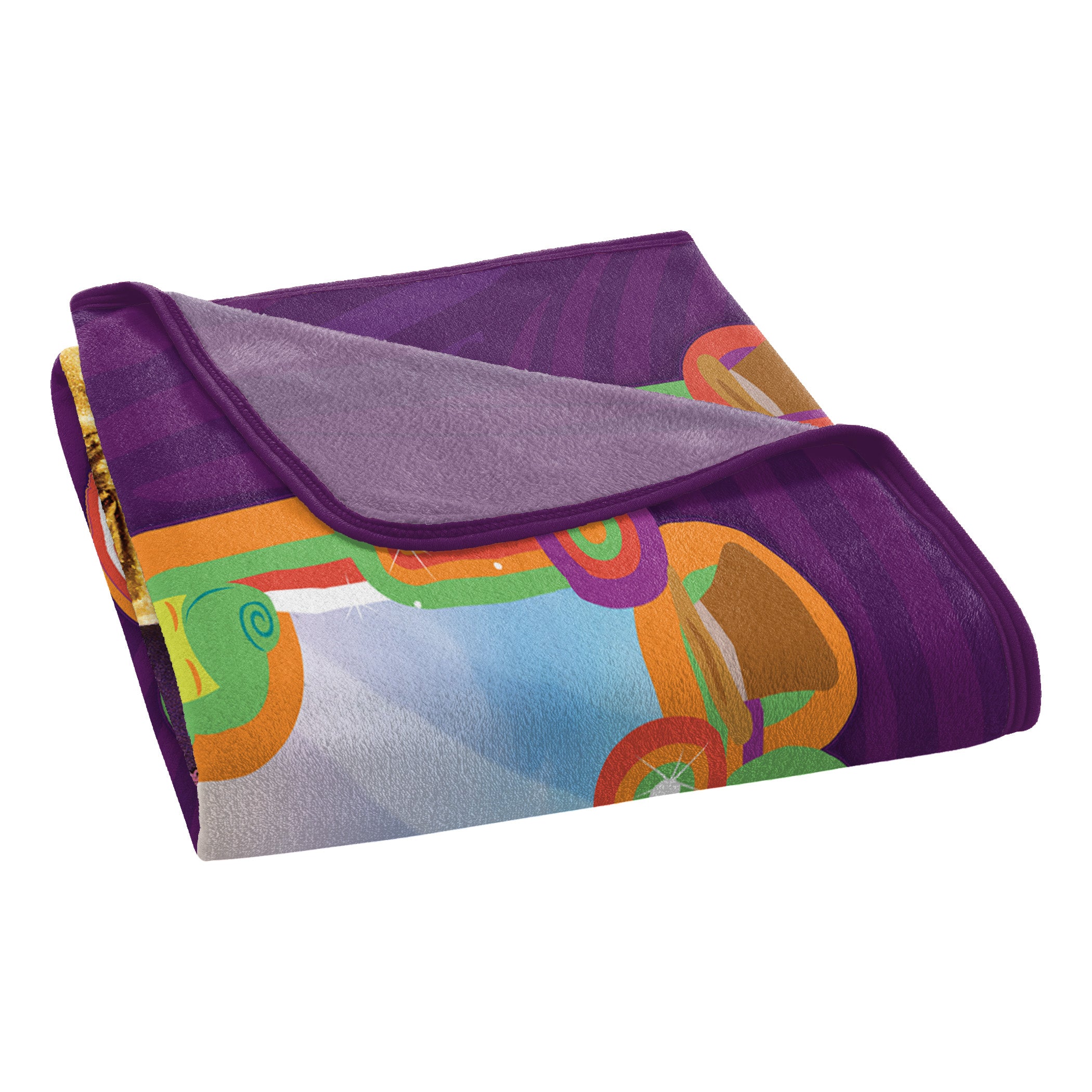 Warner Bros. Willy Wonka Wonderful Wonka Micro Raschel Throw Blanket 46x60 Inches