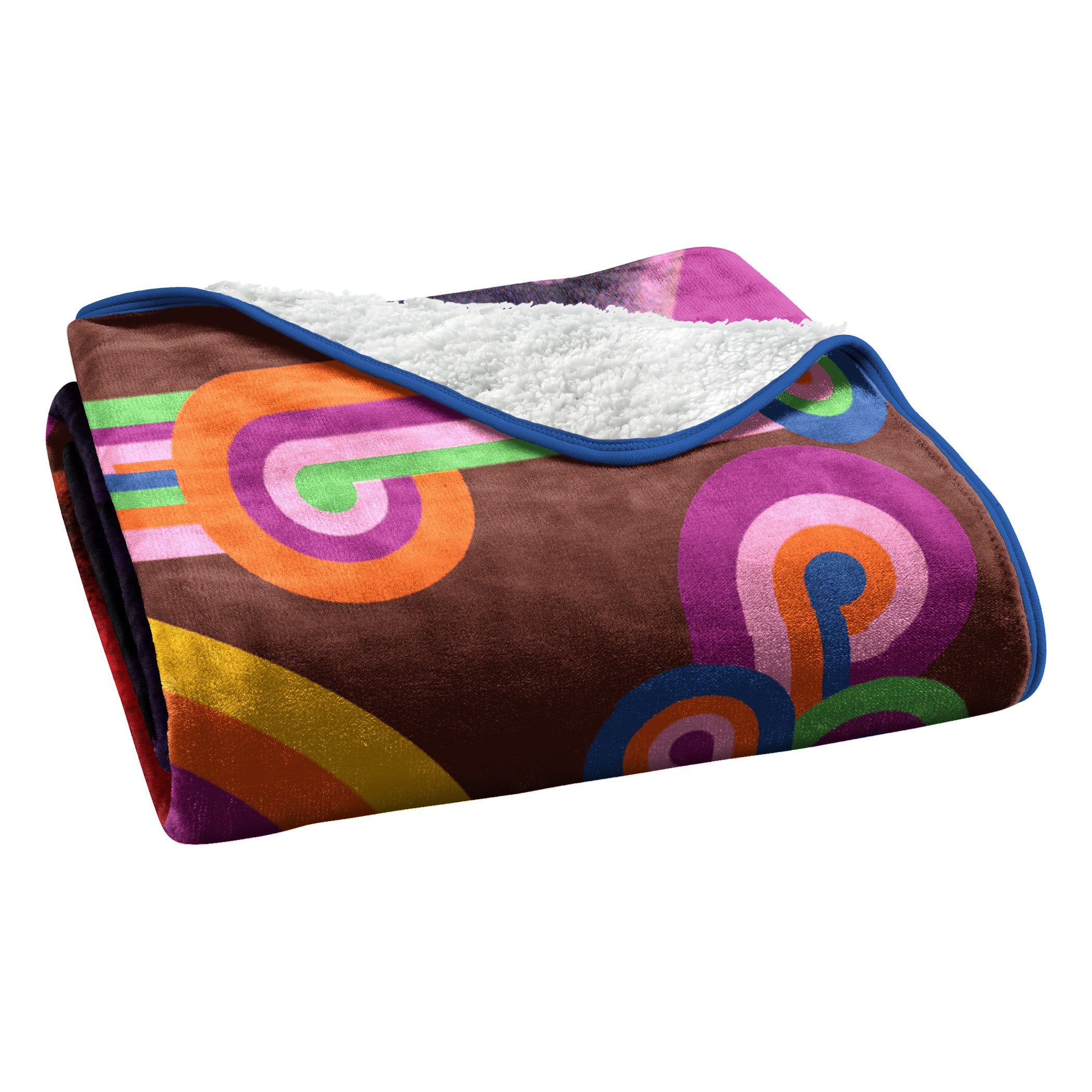 Warner Bros. Willy Wonka Work Of Wonka Silk Touch Sherpa Blanket 60x80Inches