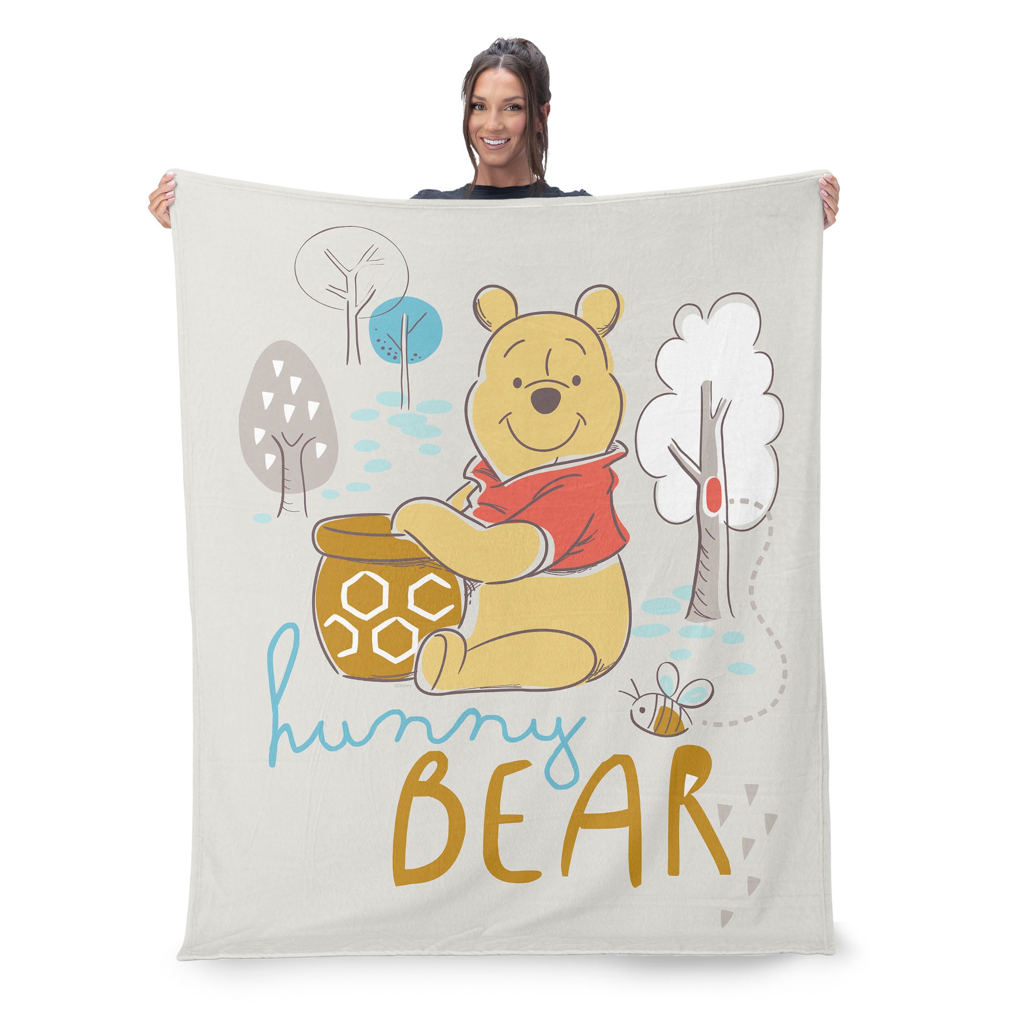 Disney Winnie the Pooh Hunny Bear Silk Touch Throw Blanket 50X60 Inches