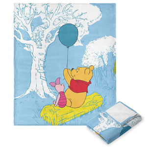 Disney Winnie the Pooh Log Lounging Silk Touch Throw Blanket 50X60 Inches