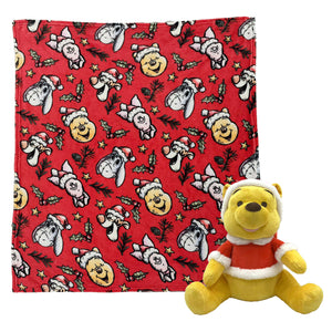 Winnie The Pooh Festive Friends Character Hugger Pillow & Silk Touch Throw Blanket Set 40x50 Inches