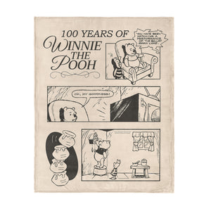 Winnie the Pooh 100 Comic Silk Touch Throw Blanket 46x60 inches