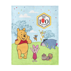 Winnie the Pooh Anniversary Celebration Silk Touch Throw Blanket 46x60 inches