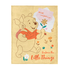 Winnie the Pooh Little Things Silk Touch Throw Blanket 46x60 inches