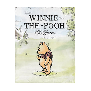 Winnie the Pooh Solo Pooh Anniversary Silk Touch Throw Blanket 46x60 inches