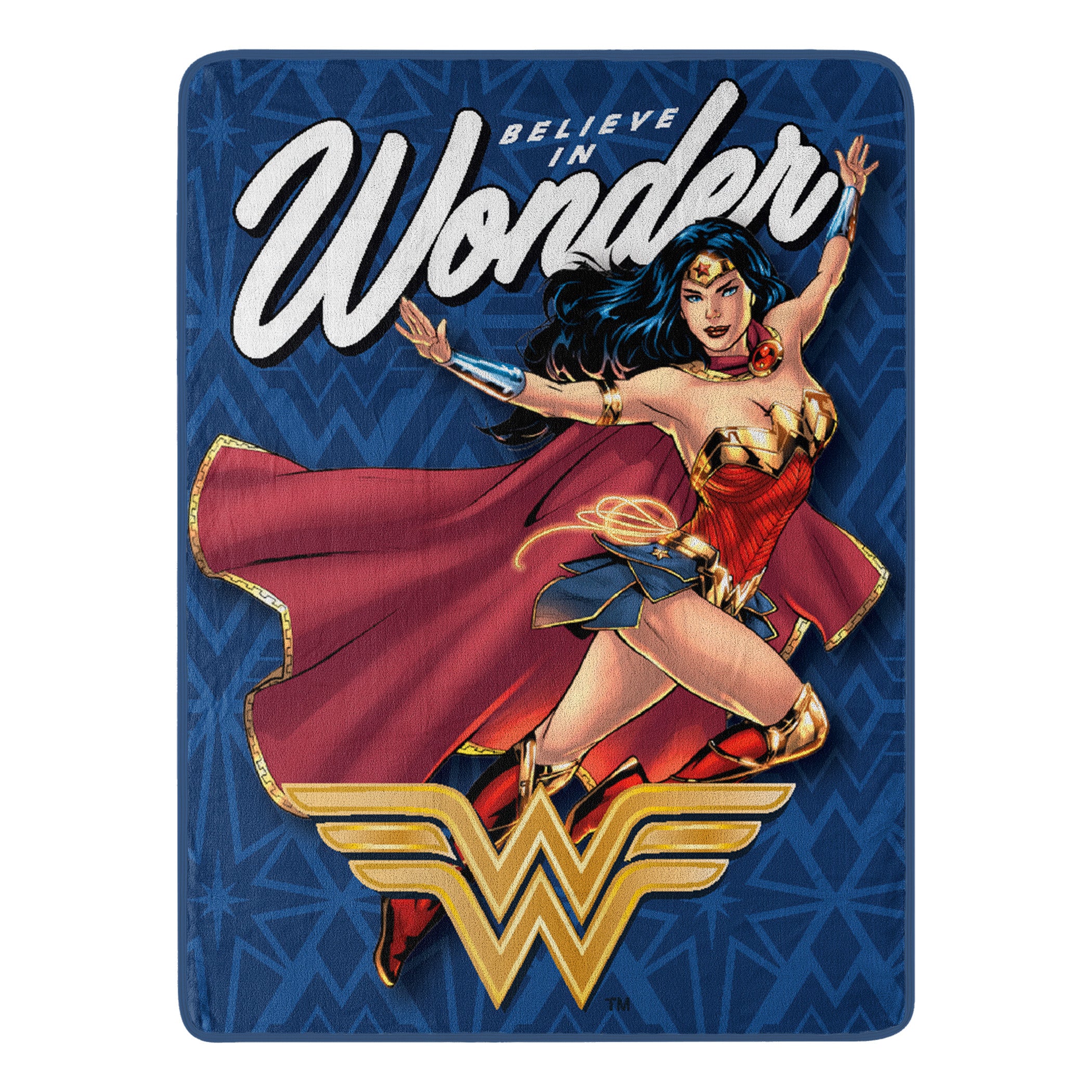 Warner Bros. Wonder Woman Believe In Wonder Micro Raschel Throw Blanket 46x60 Inches