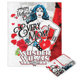 Warner Bros. Wonder Woman Every Mom Silk Touch Throw Blanket 50x60 Inches