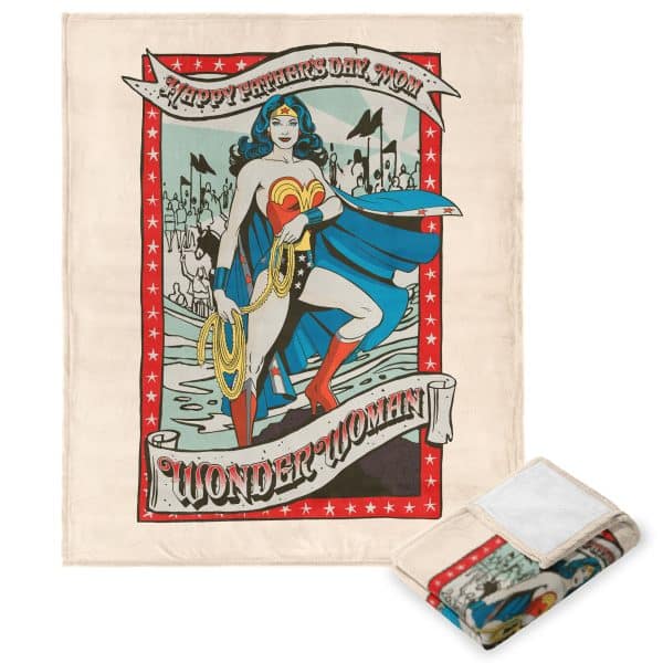 Warner Bros. Wonder Woman Wonder Mom Silk Touch Throw Blanket 50x60 Inches