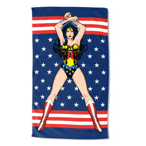 DC Wonder Woman Wonder Woman Patriotic Beach Towel, 35x60 inches