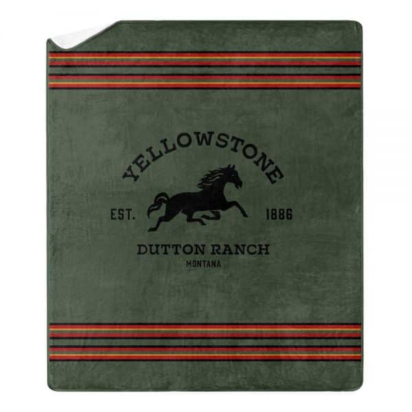 Paramount Yellowstone Ranch Silk Touch Throw Blanket 60x70 Inches