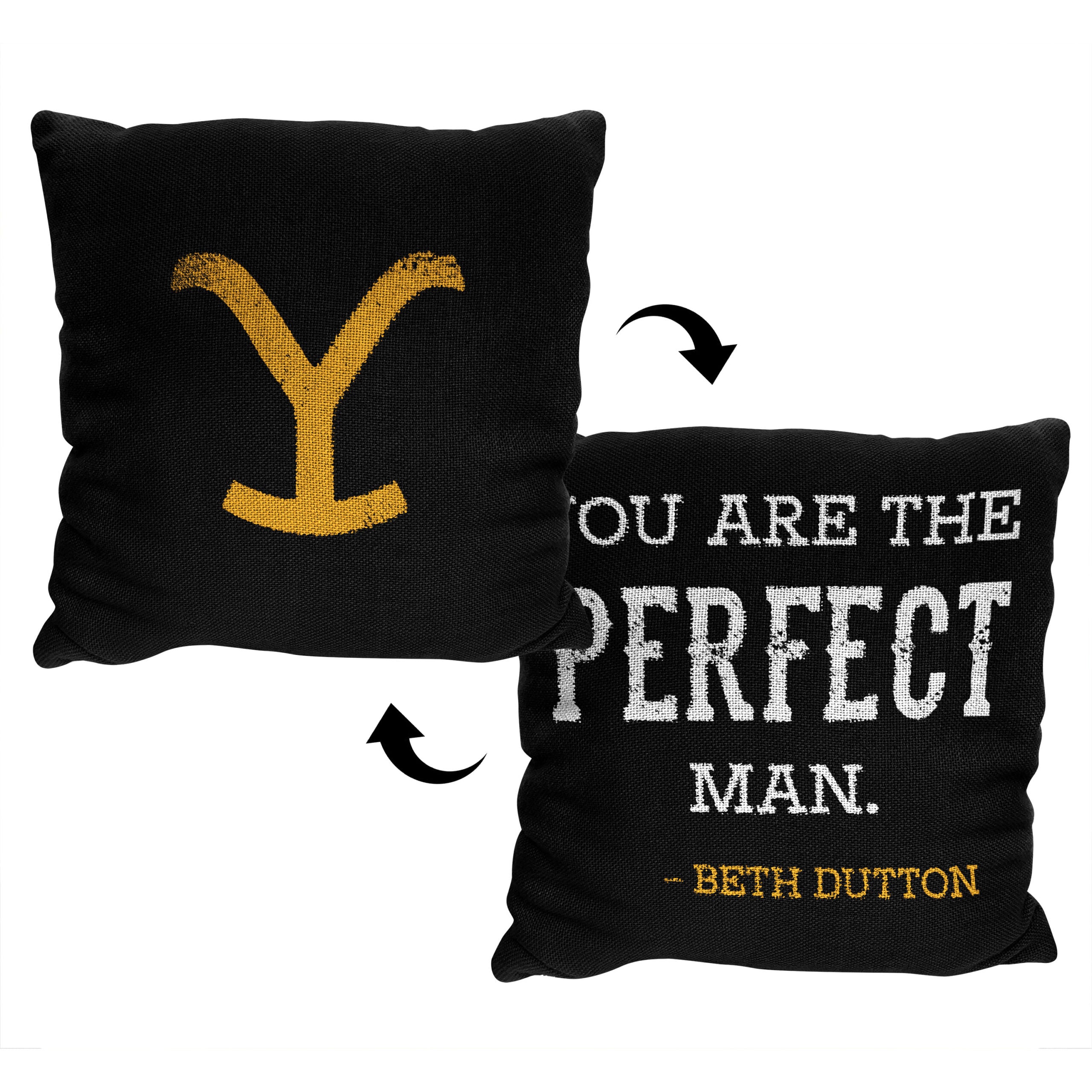 Paramount Yellowstone Perfect Man Double Sided Jacquard Throw Pillow 20x20 Inches