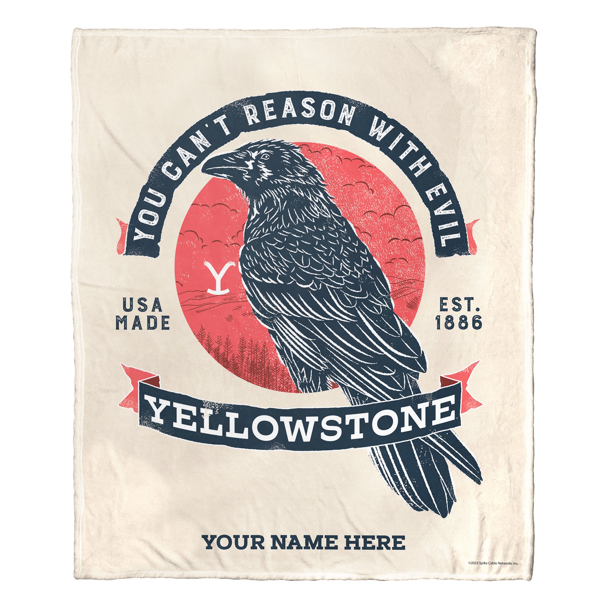 Paramount Yellowstone Evil Personalized Silk Touch Throw Blanket 50x60 Inches