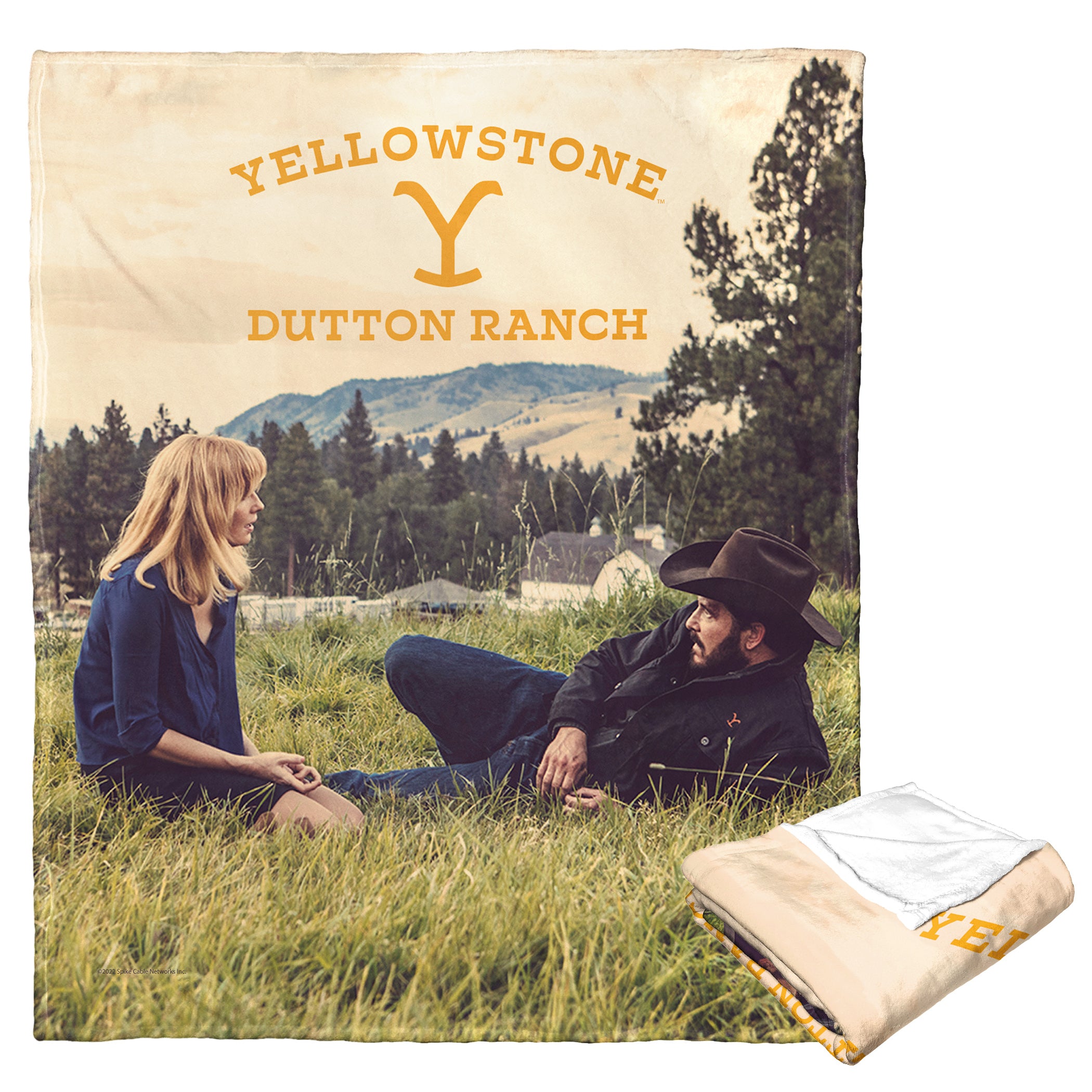 Paramount Yellowstone On The Ranch Silk Touch Throw Blanket 50x60 Inches