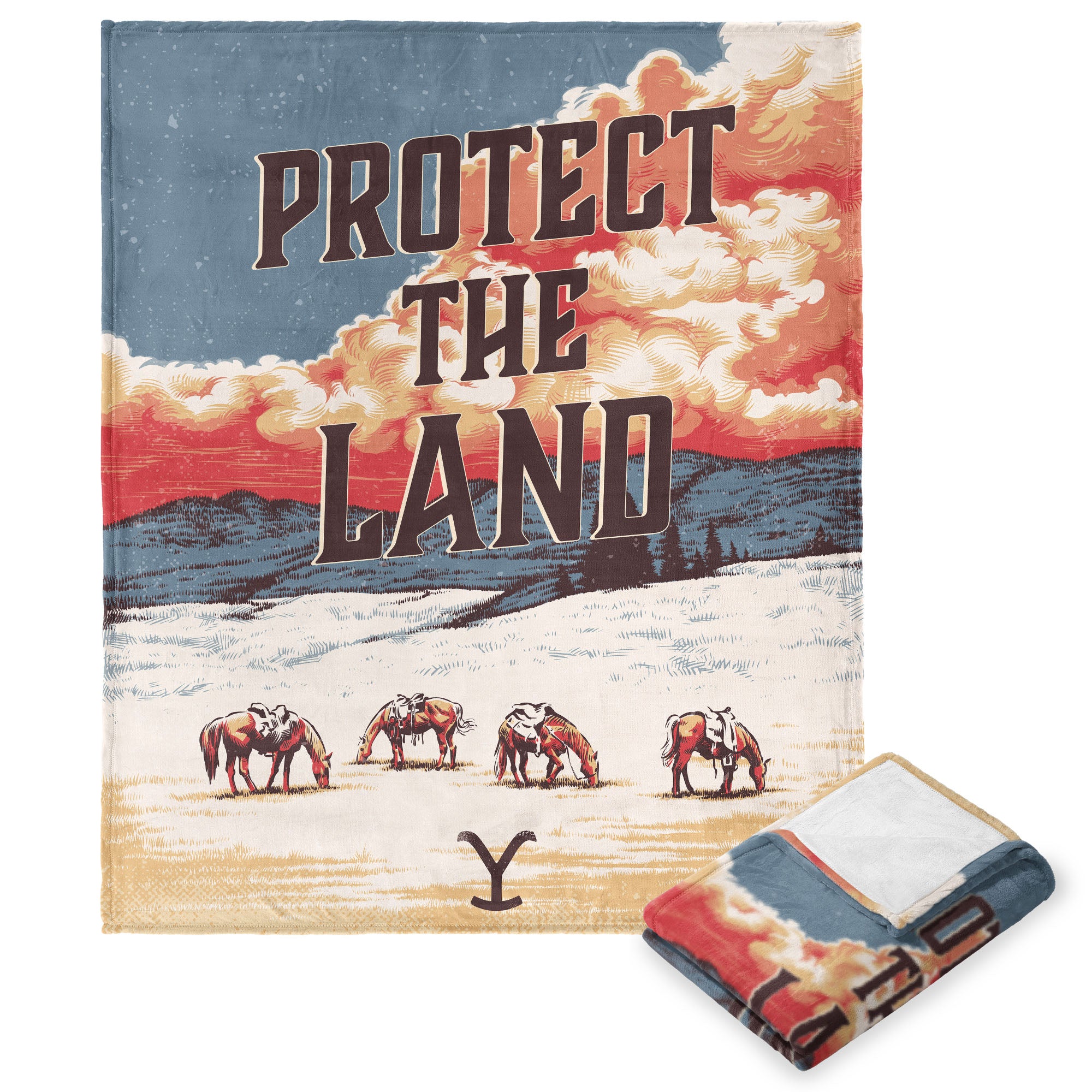 Paramount Yellowstone Protect The Land Silk Touch Throw Blanket 50x60 Inches